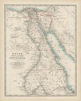 Map of Egypt Fine Art Print