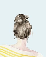 Top Knot Sailor Stripes I Fine Art Print