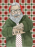 Hipster Santa II Fine Art Print