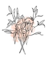 Lilies on Pink I Fine Art Print