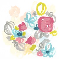 Floral Scatter II Framed Print