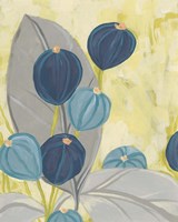 Navy & Citron Floral II Fine Art Print