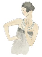Flapper Fashion Sketches V Fine Art Print