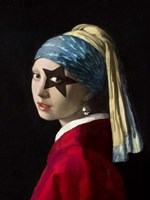 Girl with Skull Hearring Fine Art Print