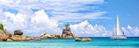 Sailboat at La Digue, Seychelles Fine Art Print