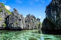 Crystal Clear Water In The Bacuit Archipelago, Philippines Fine Art Print