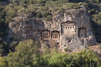 Turkey, Dalyan, Mugla Province The Six Lycian Rock-Cut Tombs Fine Art Print