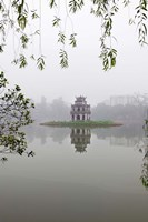 Hanoi Lake, Hanoi, North Vietnam, Pagoda Fine Art Print