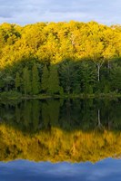 Canada, Quebec, Lake Long Pond Sunset Reflection Fine Art Print