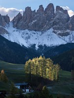 Sankt Magdalena In Villnoess Valley During Autumn Fine Art Print