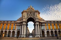 Portugal, Lisbon, Rua Augusta, Commerce Square, Arched Entry Fine Art Print