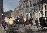 Attack On Isabella II (1830-1904) And King Francis Of Spain (1822-1902) Madrid Fine Art Print