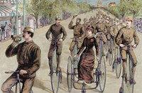American League Cycles In Pennsylvania Avenue Mid May 1884 Washington Fine Art Print