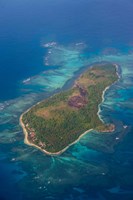 Aerial Of Little Island In Tonga, South Pacific Fine Art Print