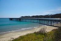 Jetty And William Randolph Hearst Memorial Beach, California Fine Art Print