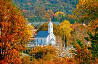 St Sava Serbian Church In Autumn Fine Art Print