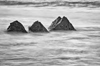 California, Garrapata Beach, Floating Rocks (BW) Fine Art Print