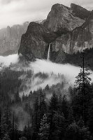 Bridal Veil Falls, Yosemite NP (BW) Fine Art Print