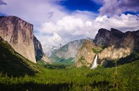 Panoramic View Of Yosemite Valley Fine Art Print