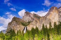 Bridalveil Fall And The Leaning Tower Fine Art Print