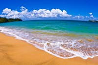 Blue Waters On Hanalei Bay, Island Of Kauai, Hawaii Fine Art Print