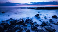 Surf At Dusk, Kailua-Kona, Hawaii Fine Art Print