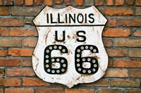 Dirty Illinois Route 66 Sign Fine Art Print