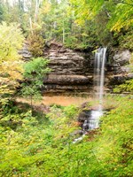 Munising Falls In Autumn, Michigan Fine Art Print