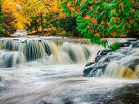 Bond Falls On The Middle Fork Of The Ontonagon River Fine Art Print