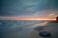 Solitary Boulder On A Beach Of Lake Superior, Michigan Fine Art Print