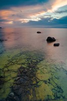 Sunset At Fisherman's Island State Park On Lake Michigan Fine Art Print