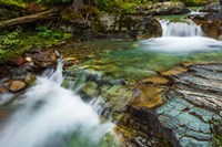 Cascade On Baring Creek, Glacier National Park, Montana Fine Art Print