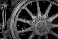 Rusted Train Wheel, Nevada (BW) Fine Art Print