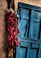 Hanging Chili Peppers, New Mexico Fine Art Print