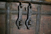 Antique Wooden Chest, Taos, New Mexico Fine Art Print