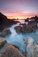 Soft Sunset And Incoming Tide At Harris Beach State Park, Oregon Fine Art Print