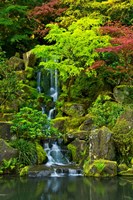 Heavenly Falls, Portland Japanese Garden, Oregon Fine Art Print