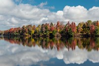 Autumn Lake Reflection Of Ricketts Glen State Park, Pennsylvania Fine Art Print