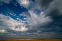 Massive Summer Cloud Formations Over Wheat Fields Fine Art Print