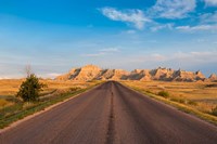 Road Through The Badlands National Park, South Dakota Fine Art Print