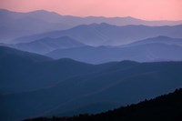 Great Smoky Mountains National Park  Ridges At Sunset Fine Art Print