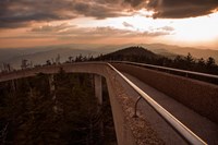 Sunset Over Walkway In The Great Smoky Mountains National Park Fine Art Print