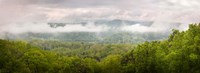 Misty Morning Panorama Of The Greak Smoky Mountains National Park Fine Art Print