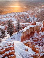 Sunrise Point After Fresh Snowfall At Bryce Canyon National Park Fine Art Print