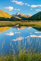 Reflective River With The Wasatch Mountains, Utah Fine Art Print