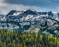 Snow Covered Mountain From Guardsman's Pass Road Fine Art Print
