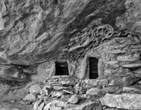 Ancient Granary Slickhorn Canyon, Cedar Mesa, Utah (BW) Fine Art Print