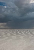 Flooded Desert Floor At The Bonneville Salt Flats, Utah Fine Art Print