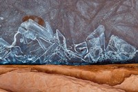 Frozen Sand And Ice Patterns, Utah Fine Art Print