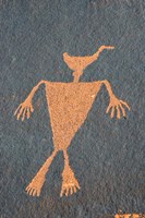 Detail Of A Duck Headed Man Petroglyph, Utah Fine Art Print